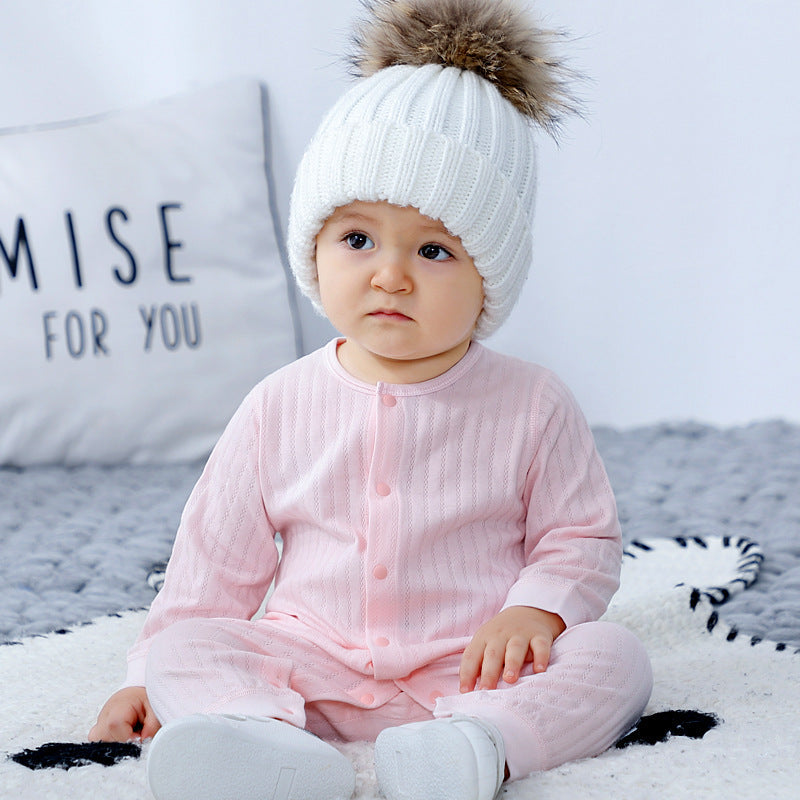 Cotton Newborn Baby Onesie Spring Autumn Pajamas Outfit