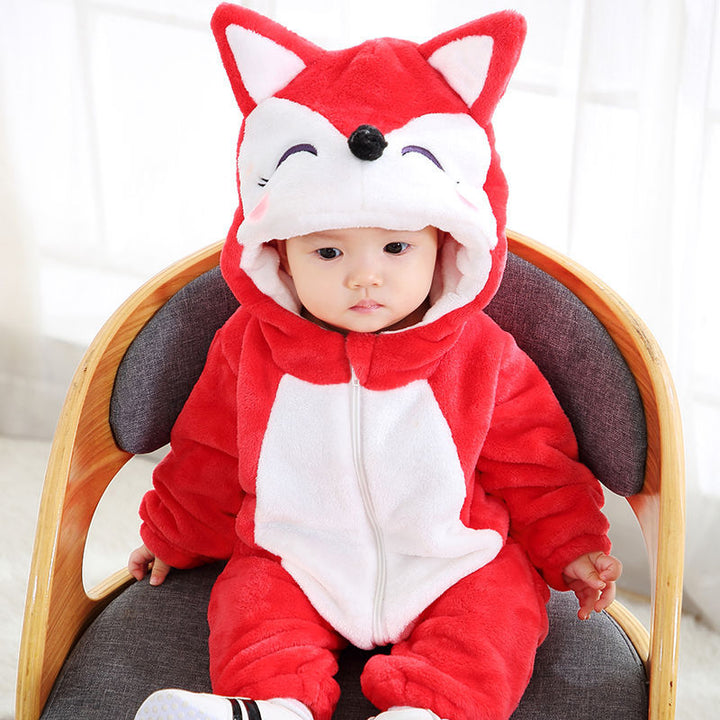 Autumn and Winter Warm Baby One-Piece Romper