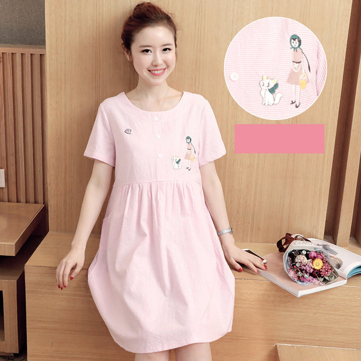 Discover the Perfect Summer Fashion Cotton and Linen Maternity Dress
